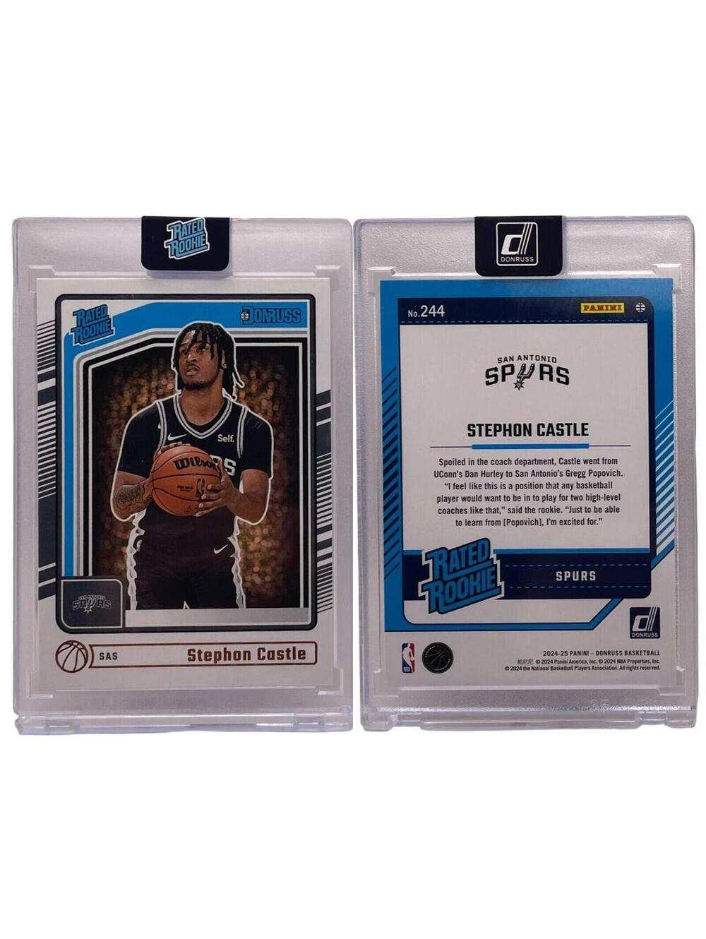 Stephen Castle 2024-25 Donruss Rated Rookie #244 Rookie of the Year Sealed